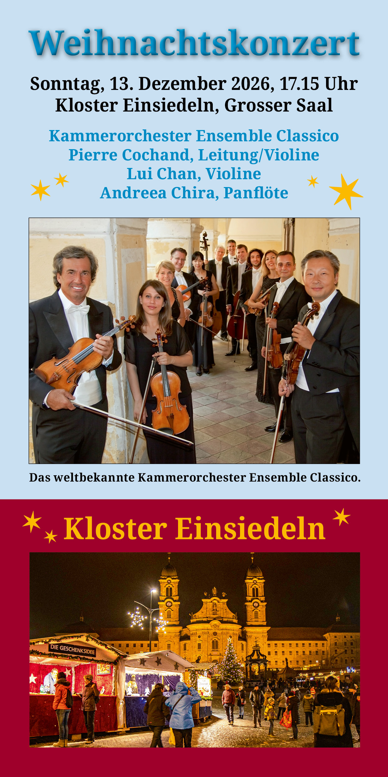 Flyer 2026 Weihnachtskonzert Kloster